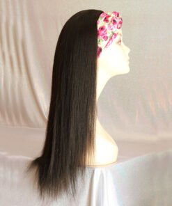 18 inch yaki straight machine made headband wigs