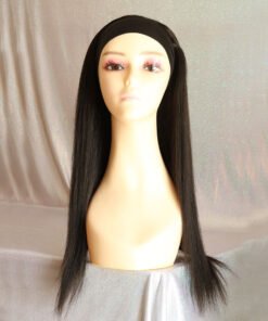 18 inch yaki straight machine made headband wigs